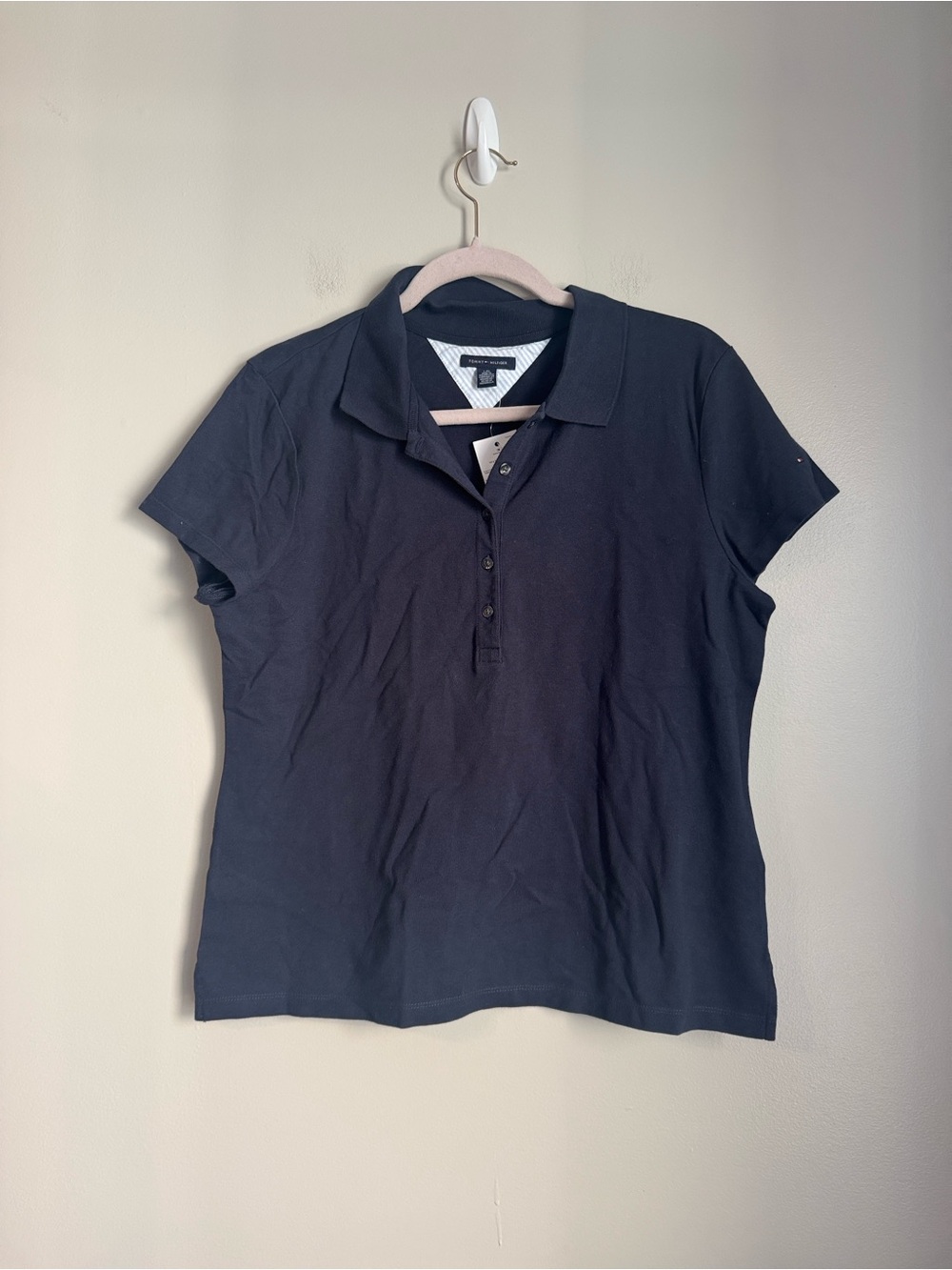 Tommy Hilfiger Navy Blue Polo Shirt.  Women's L